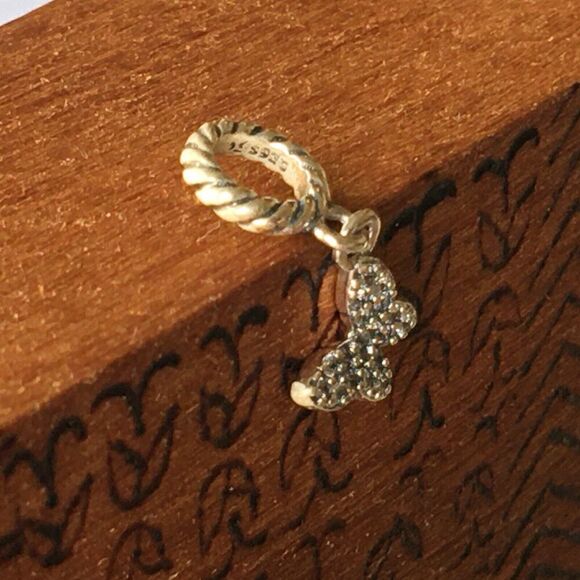 Sterling Silver Butterfly Charm Mini DIY Bracelet Bead Fits Pandora - Picture 6 of 16